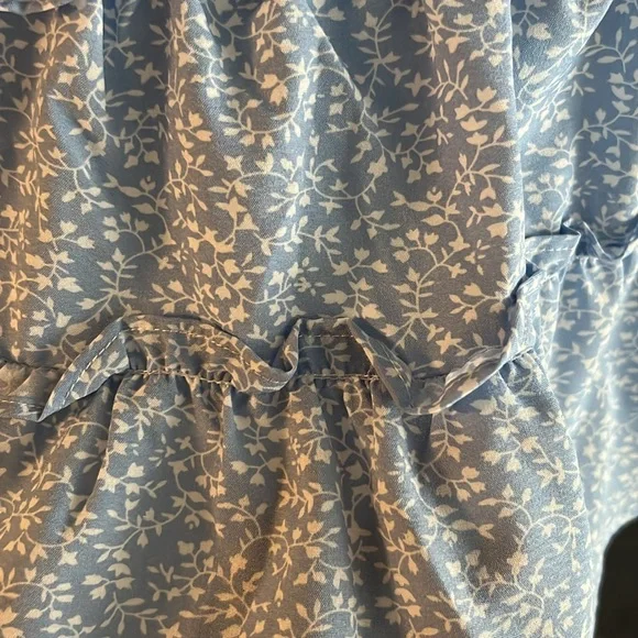 FLORAL TIED STRAP TIERED RUFFLE TANK TOP - Picture 3 of 4